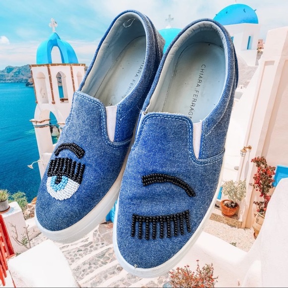ASOS Shoes - Chiara Ferragni Flirting slip-on denim sneakers